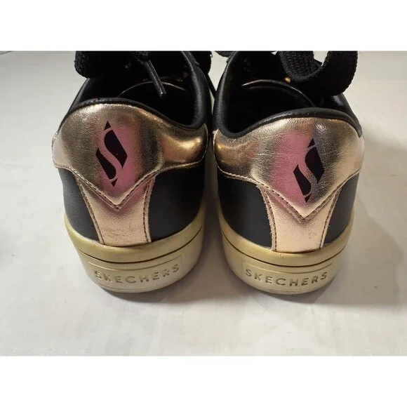 Skechers Woman's Street Los Angeles SN982 Memory Foam Size 9 Black / Rosegold - Picture 10 of 12